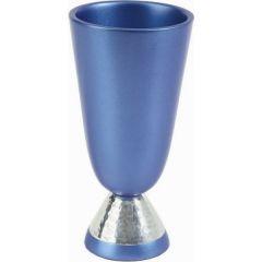 Anodized Aluminum Kiddush Cup - Hammer work Blue