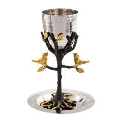 Brass Kiddush Cup - Tree of Life