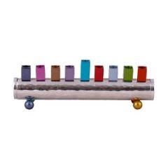 Cylinder Strip Menorah - Multicolor - Yair Emanuel Collection