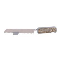 Anodized Aluminum Knife with Metal Cutout - Silver