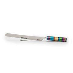 Emanuel Challah Knife Anodized Rings - Multicolor