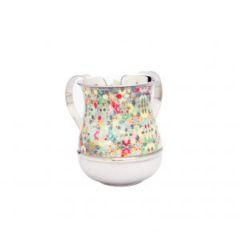 Emanuel Metal Washing Cup - Multicolor - Abstract Design