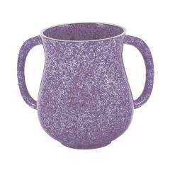 Emanuel Metal Washing Cup Marble Coating - Purple