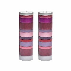 Anodized Salt and Pepper Shaker - Rings - Maroon