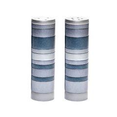 Anodized Salt and Pepper Shaker - Rings - Gray