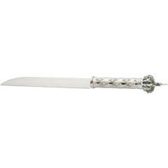 Silver Knife With Large Silver Crown - Non Serrated