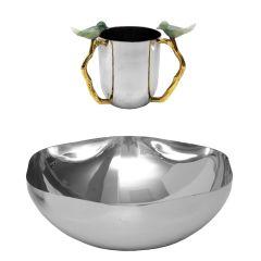 Stainless Steel Washcup & Bowl Set