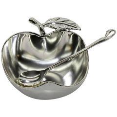 Honey Dish Silver Plated With Spoon