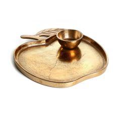 Copper Metal Apple Tray and Honey Dish
