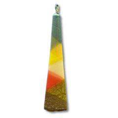 Pyramid Shape Havdallah Candle Triangle Color Design (Light)