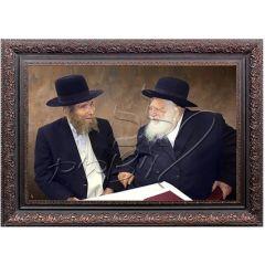 Reb Chaim & Reb Shteinman 17" x 23" Framed Canvas