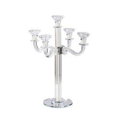 Crystal Candelabra with Mirrored Base 5 Arms