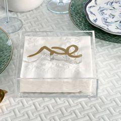Napkin Holder with Shabbos Weight (Gold)