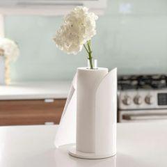 Lucite Paper Towel Display Stand with Vase