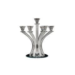 Crystal Candelabra with Silver Inner Net Design 7 Arms