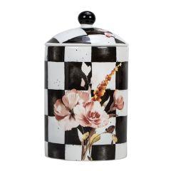 Chic Checkered Porcelain Cookie Jars - Medium