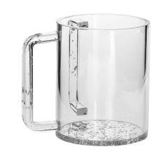 Wash Cup Silver Lucite