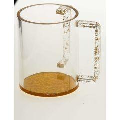 Wash Cup Gold Lucite