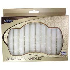 Safed Shabbat Candle - 12 Pack - White Drops