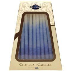 Safed Chanukah Candles - 45 Pack - Blue/White 6"