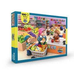 Mitzvah Kinder Puzzle - Market (100 Pcs)