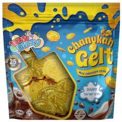 Milk Chocolate Chanukah Gelt Coins - Chalav Yisroel - 25 Pack