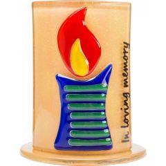 Handmade Glass Memorial Candle Holder