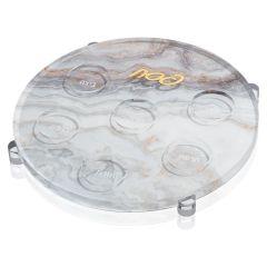 Agate Seder Plate - Taupe