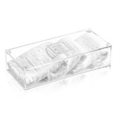 Pesach Towel Box with Towels - Silver