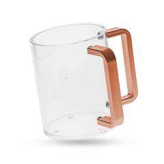 Lucite Washing Cup with Copper-Toned Handles
