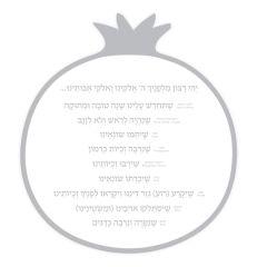 Rosh Hashanah Simanim Card Silver