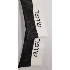 Shofar Bag (White-Crocodile Black Leather) 14" x 7"