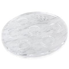 U Collection-Round Seder Plate Marble