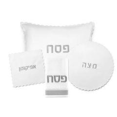 Scalloped Edge Pesach Set - Silver