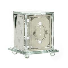 Crystal & Silver Plate Tzedakah Box