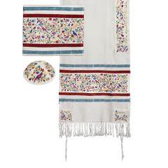 Tallit- Embroidered the Matriarchs- Multicolor