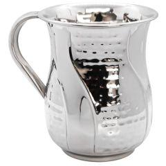 Stainless Steel Washing Cup with hammered Strips
