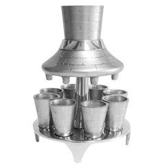Aluminum 8-Cup Kiddush Fountain Set