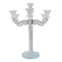 "Classic Style" 7 Branch Clear Filling Crystal Candelabra 16.5"H