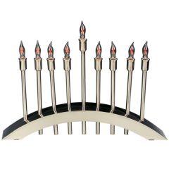 Brushed Nickel Plated Arch of Freedom Electric Menorah