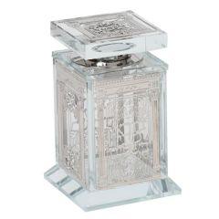 Crystal Besomim Holder With Silver Plate