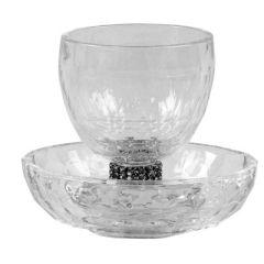Crystal And Silver Kiddush Cup Tray