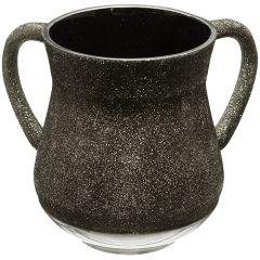 Aluminum Washing Cup  - In Green - Gray Glitter Coating