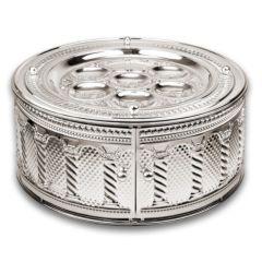 Seder Plate 3 Tier Silver Plated Royal Palace Design