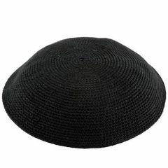 Black Knit Kippah 16 cm
