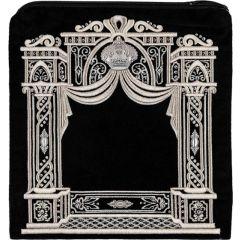 Talis and Tefilin Bag # 173 Black with Silver Embroidery