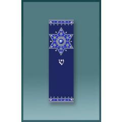 Caspi Acrylic Car Mezuzah - ROYAL BLUE STAR