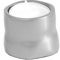 Anodized Aluminum Tea Light Single Candle Holder - Silver (Matte) - Yair Emanuel Collection