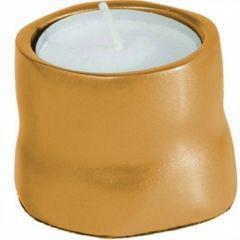 Anodized Aluminum Tea Light Single Candle Holder - Gold - Yair Emanuel Collection
