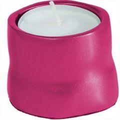 Anodized Aluminum Tea Light Single Candle Holder - Red - Yair Emanuel Collection